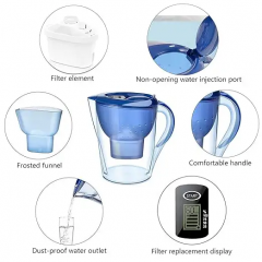 Alkaline High PH Drinking Water Filter Pitcher High Efficiency Removal of Residual Chlorine 3.5 Liters water kettle