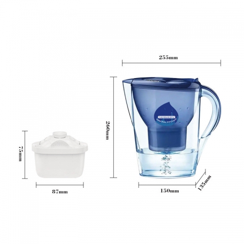 Alkaline Water Pitcher - 3.5 Liters, Free Filter Included, multi-Stage Filteration System to Purify and Increase PH Levels