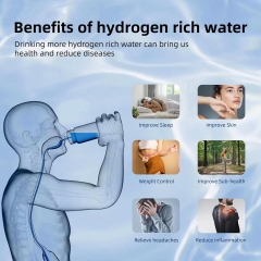 Hydrogen Water Bottle Generator, Portable Rechargeable aquahealth Hydrogen Water, Hydrogen Water Ionizer Machine, with SPE/PEM Technology, for Home Office Travel Fitness Drinking