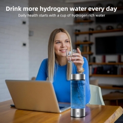 Hydrogen Water Bottle Generator, Portable Rechargeable aquahealth Hydrogen Water, Hydrogen Water Ionizer Machine, with SPE/PEM Technology, for Home Office Travel Fitness Drinking