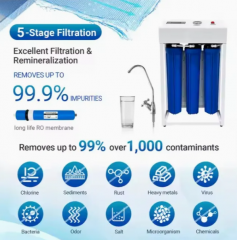 Commercial Water Purifier System Equipment Reverse Osmosis RO Pure Water Machine for Restaurant Coffee House Home School Use