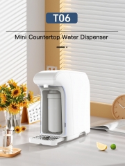 abletop water dispenser with cold and ambient water with 2-in-1 filter as deep filtration ，with touch control, advanced and convenient fashionable design with light indicator