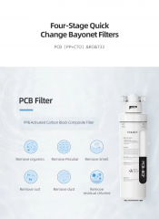 RO system with Built-in Tank Water filter system with twist-and-pull design filter With Advanced PCB Filter(PP&Carbon) ,High quality RO membrane and Activated Carbon