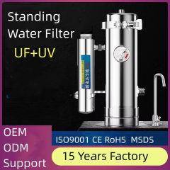 New PVDF Uf Membrane Stainless Steel Filter Housing Water Purifier Machine Tap Water Mineral UF Water Filter With Uv