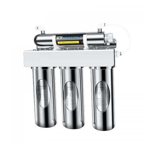 Factory Price UF Water Filters Household 3 Stages 304 Stainless Steel Ultra Filtration Water Purifier With UV Lamp