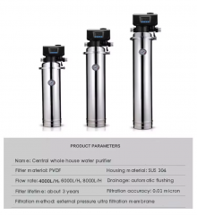 8000lph Floor Standing Auto Backwash Stainless Steel Housing Commercial Outdoor Stainless Steel Central whole house Water Purifier Water Filter