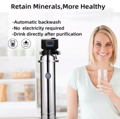 8000lph Floor Standing Auto Backwash Stainless Steel Housing Commercial Outdoor Stainless Steel Central whole house Water Purifier Water Filter