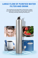 automatic 4000L/h whole house UF central water purifier machine commercial stainless steel filter housing water filter system