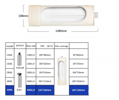 automatic 4000L/h whole house UF central water purifier machine commercial stainless steel filter housing water filter system