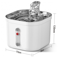 Cat Water Fountain: 67oz/2L Automatic Pet Water Fountain Indoor 24/7 Running Pet Fountain Cat Dog Water Dispenser - Faucet Cat Fountain with Strong Filtration System Quiet Pump